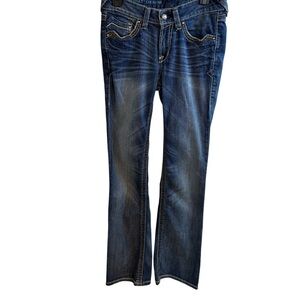 Ariat Blue Mid Rise Boot Cut Turquoise Jeans